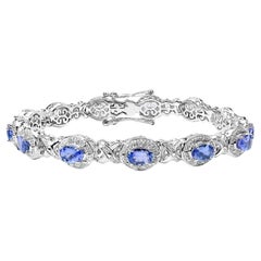 Bracelet en Tanzanite 5.7 Carats Argent Sterling