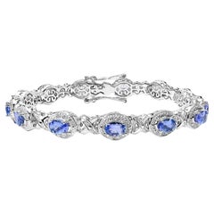 Pulsera Tanzanita 5,7 Quilates Plata de Ley