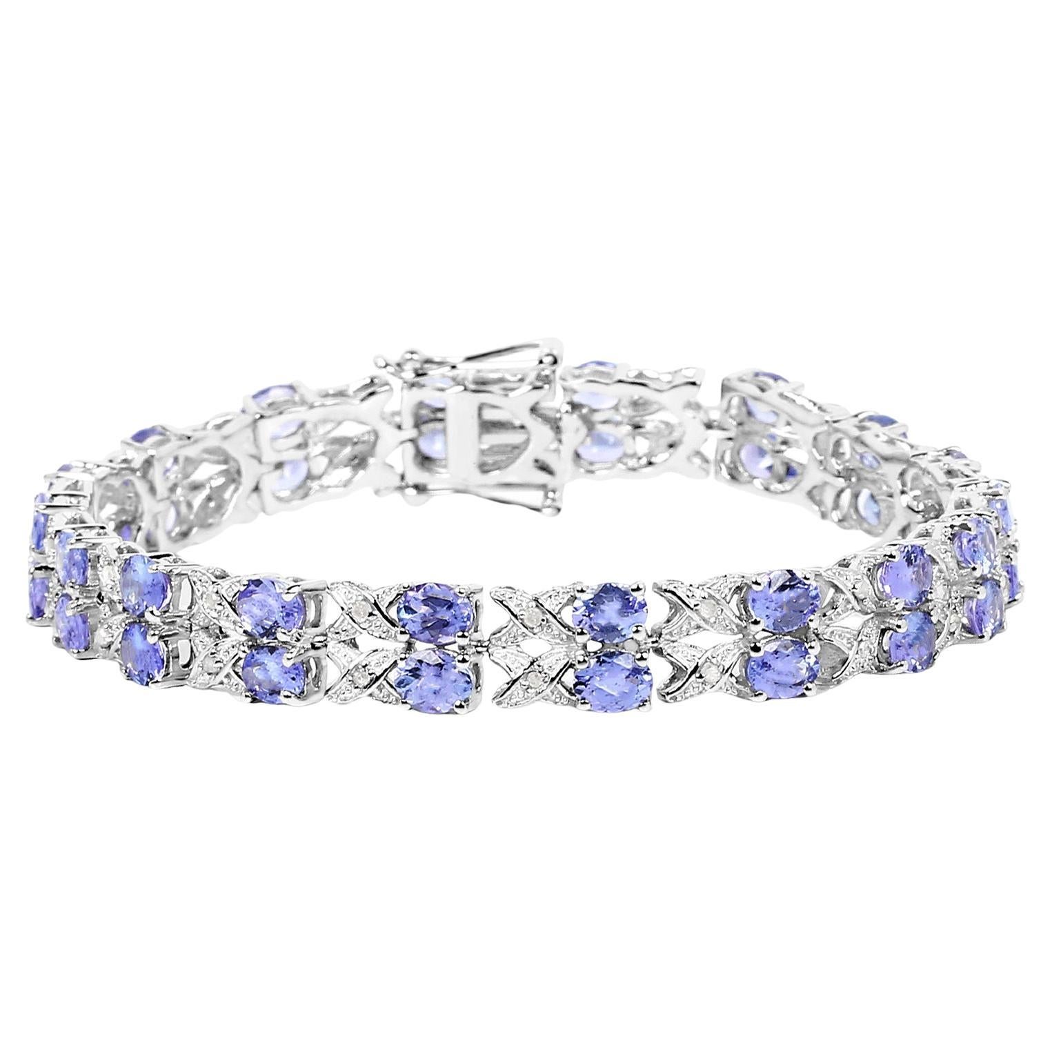 Bracciale di tanzanite Topazio bianco 12,2 carati A. Silver