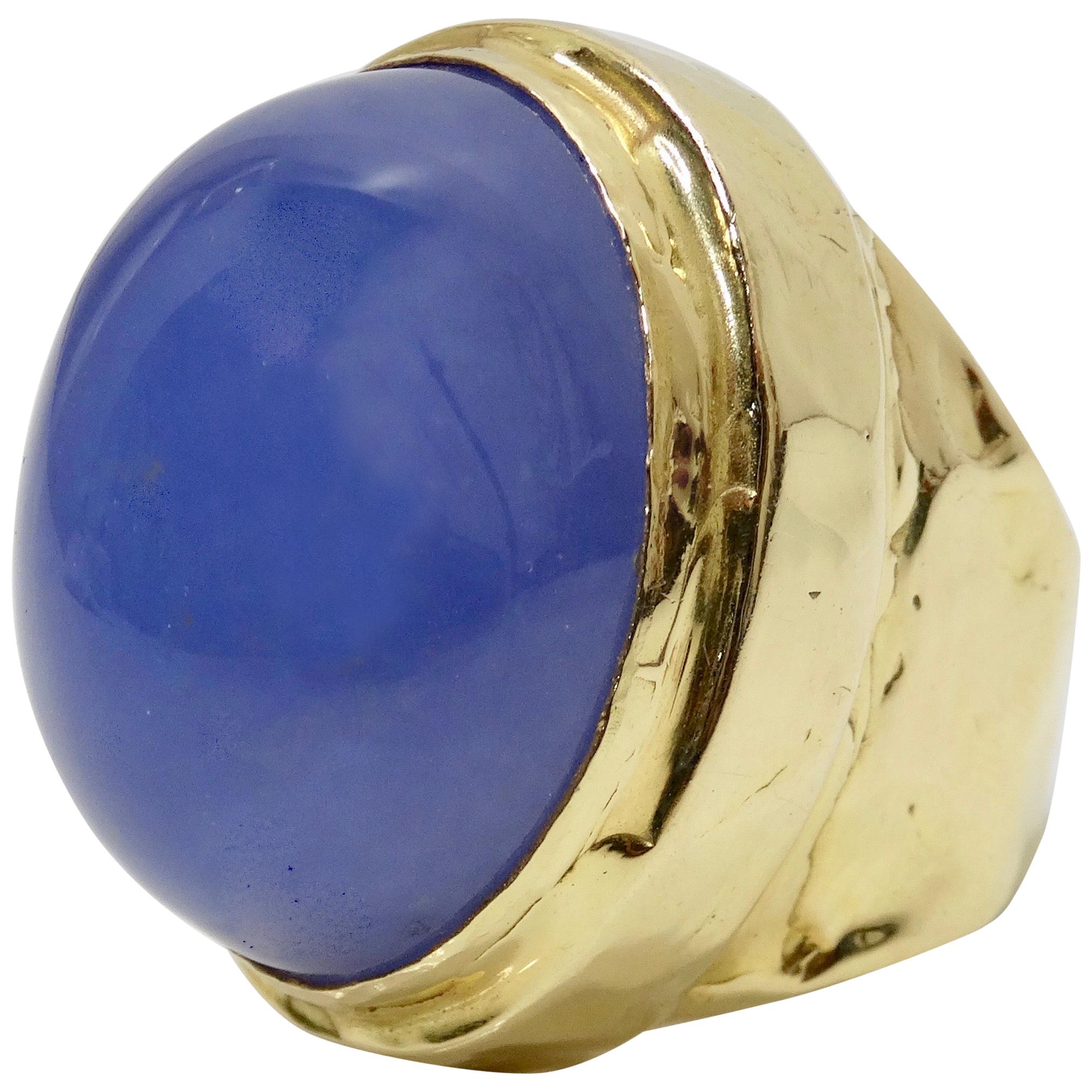 Tanzanite Cabochon Cocktail Ring