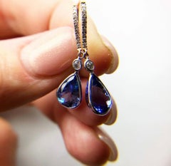 Tanzanite cocktail earrings 18KT gold