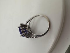 Tanzanite cocktail ring with diamonds 14KT gold