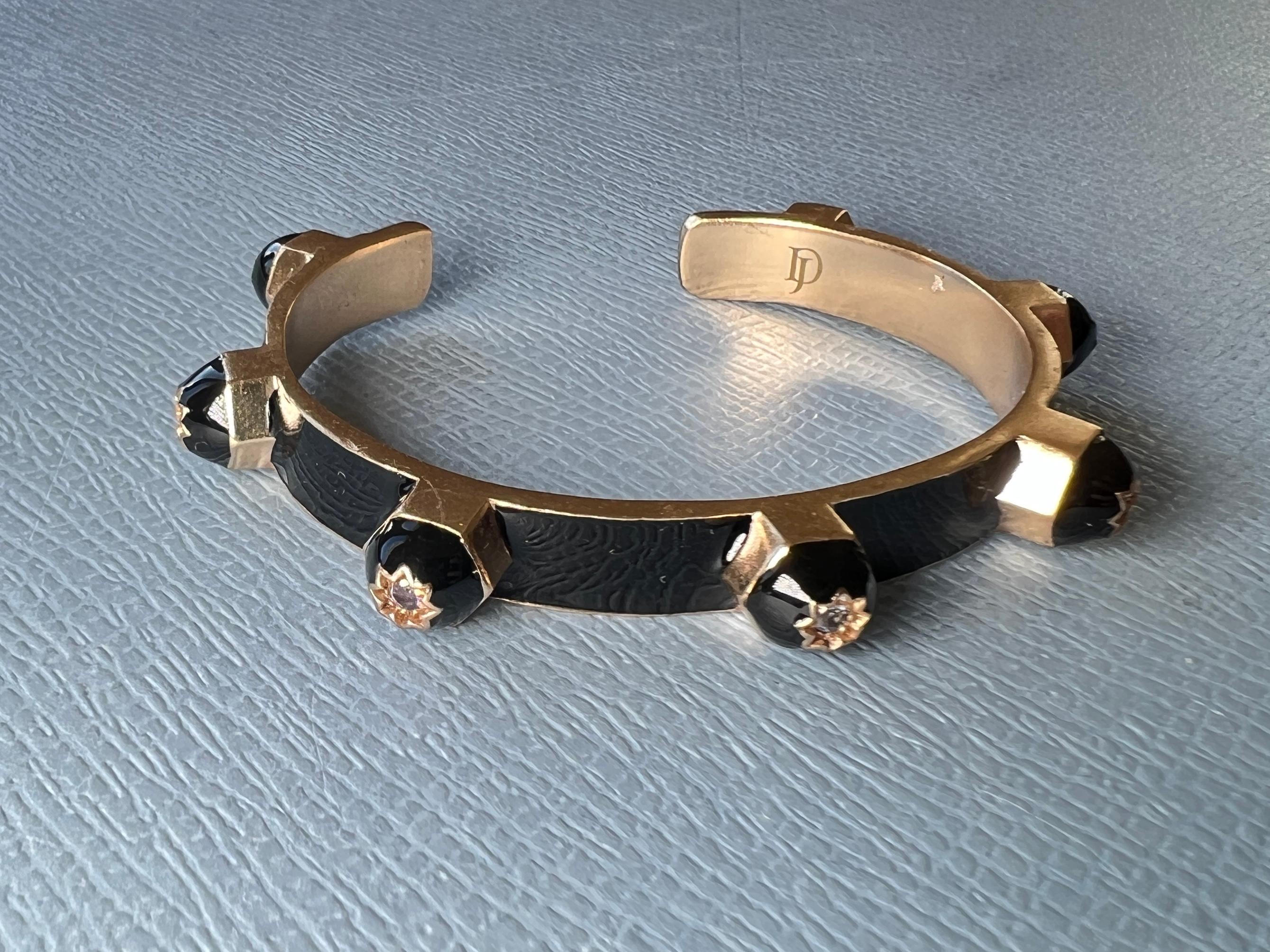 Bracelet manchette en tanzanite Étoile en émail en vente 6