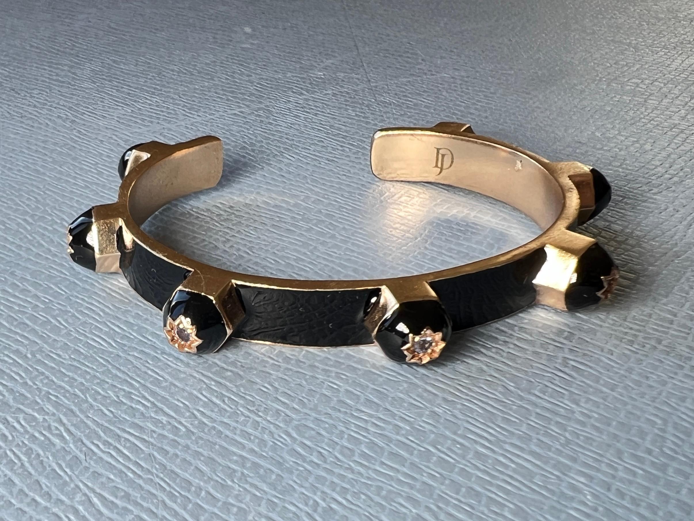 Bracelet manchette en tanzanite Étoile en émail en vente 1