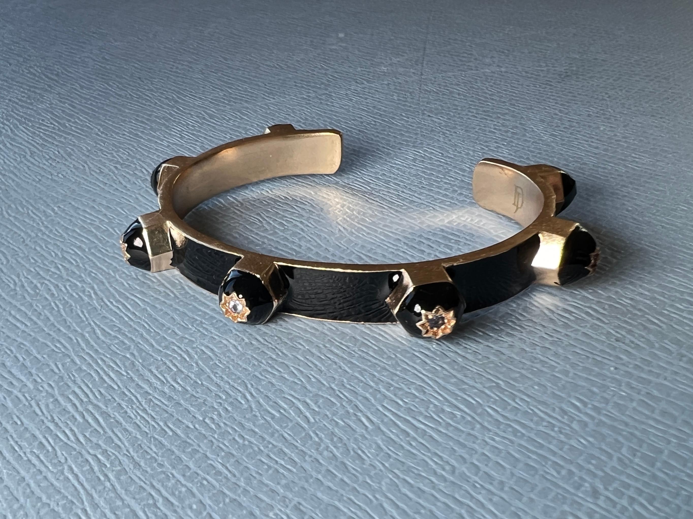 Bracelet manchette en tanzanite Étoile en émail en vente 3