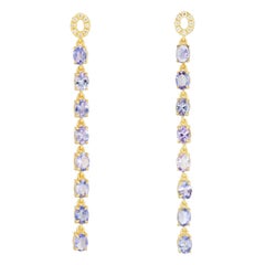 Tanzanite dangle earrings studs