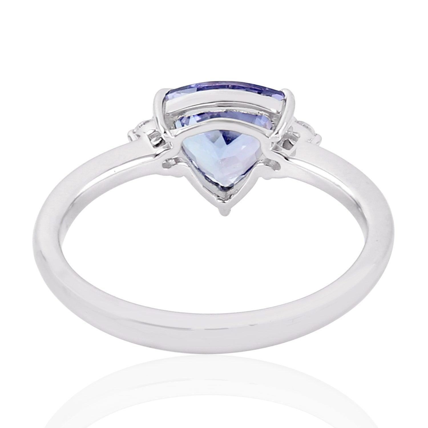 For Sale:  Tanzanite Diamond 14 Karat Gold Ring 3