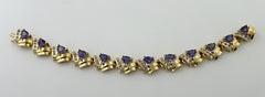 Tanzanite, Diamond, 14k Yellow Gold Bracelet