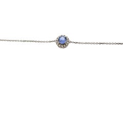 Tansanit & Diamant-Armband aus 18 Karat Weißgold