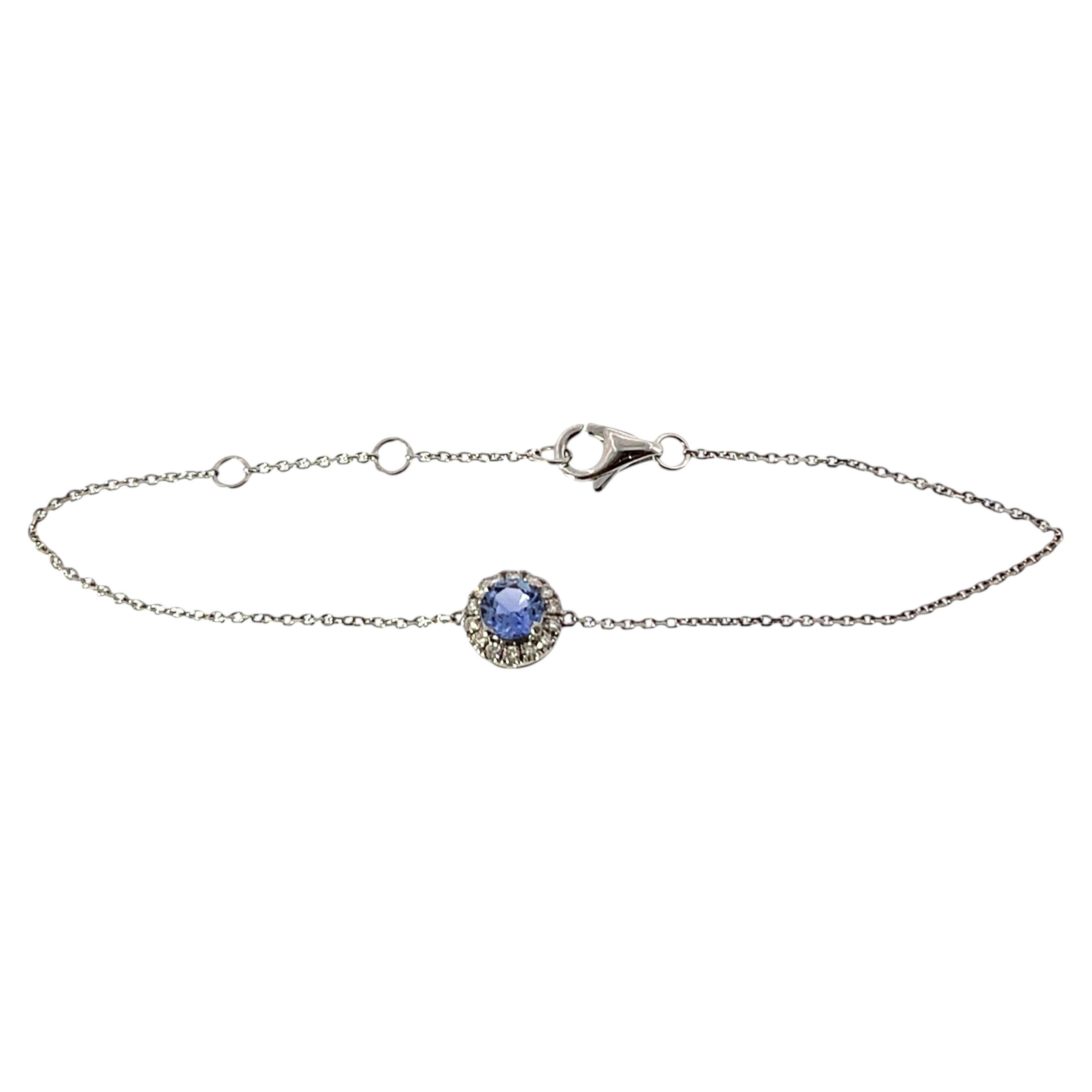 Bracciale con tanzanite e diamanti in oro bianco 18 ct.