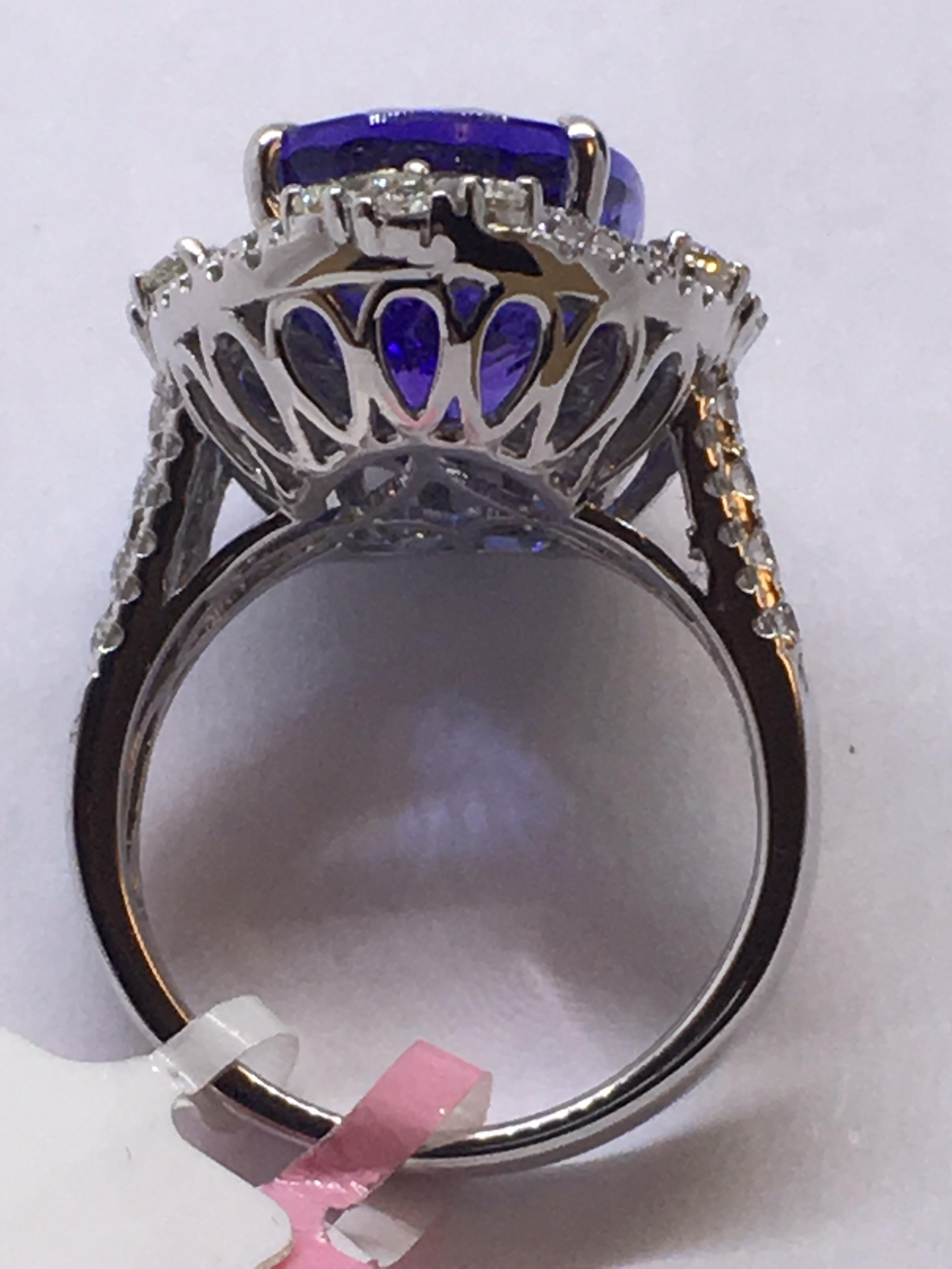 Tanzanite Diamond Cocktail Ring 6