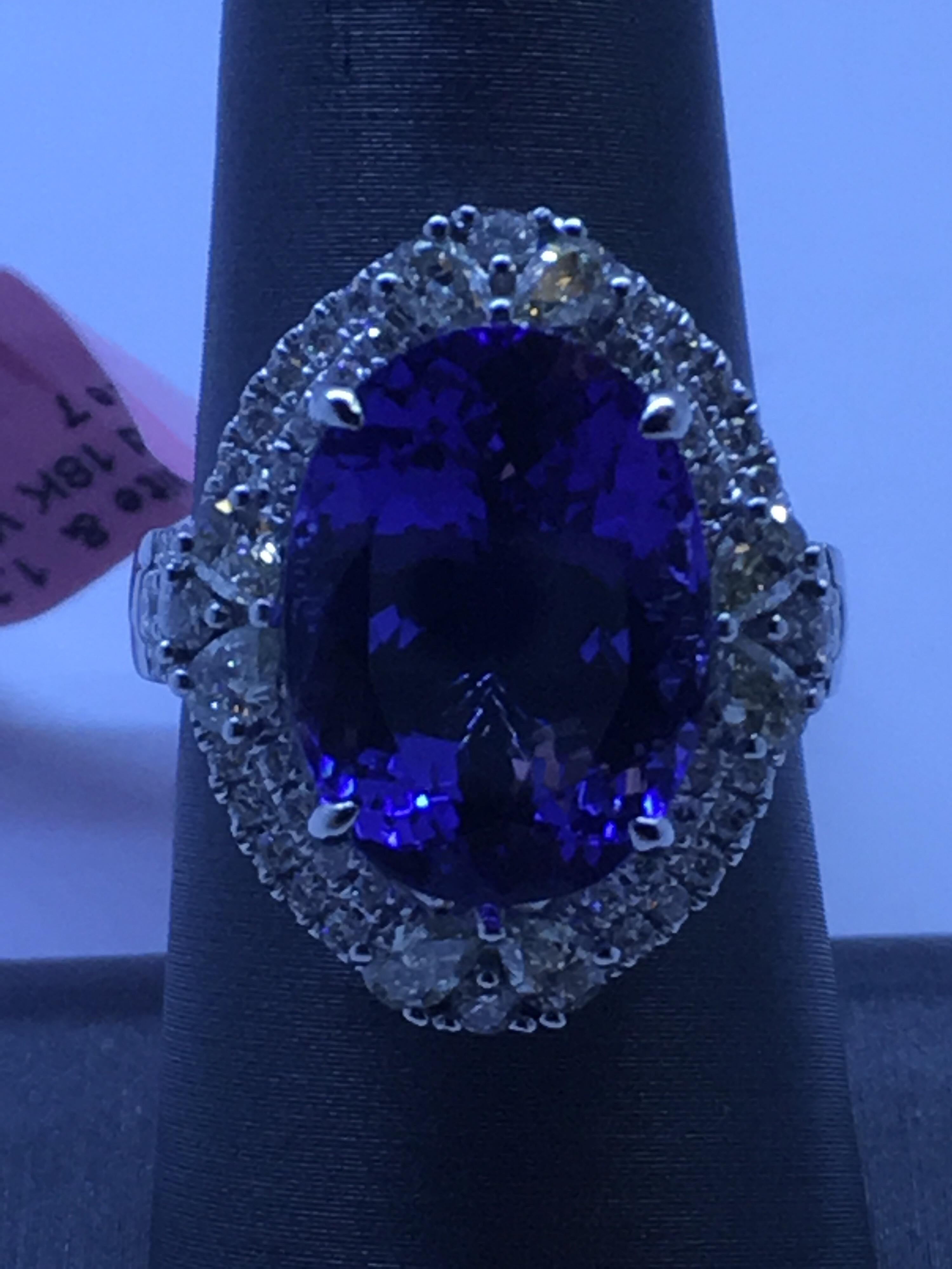 Women's Tanzanite Diamond Cocktail Ring