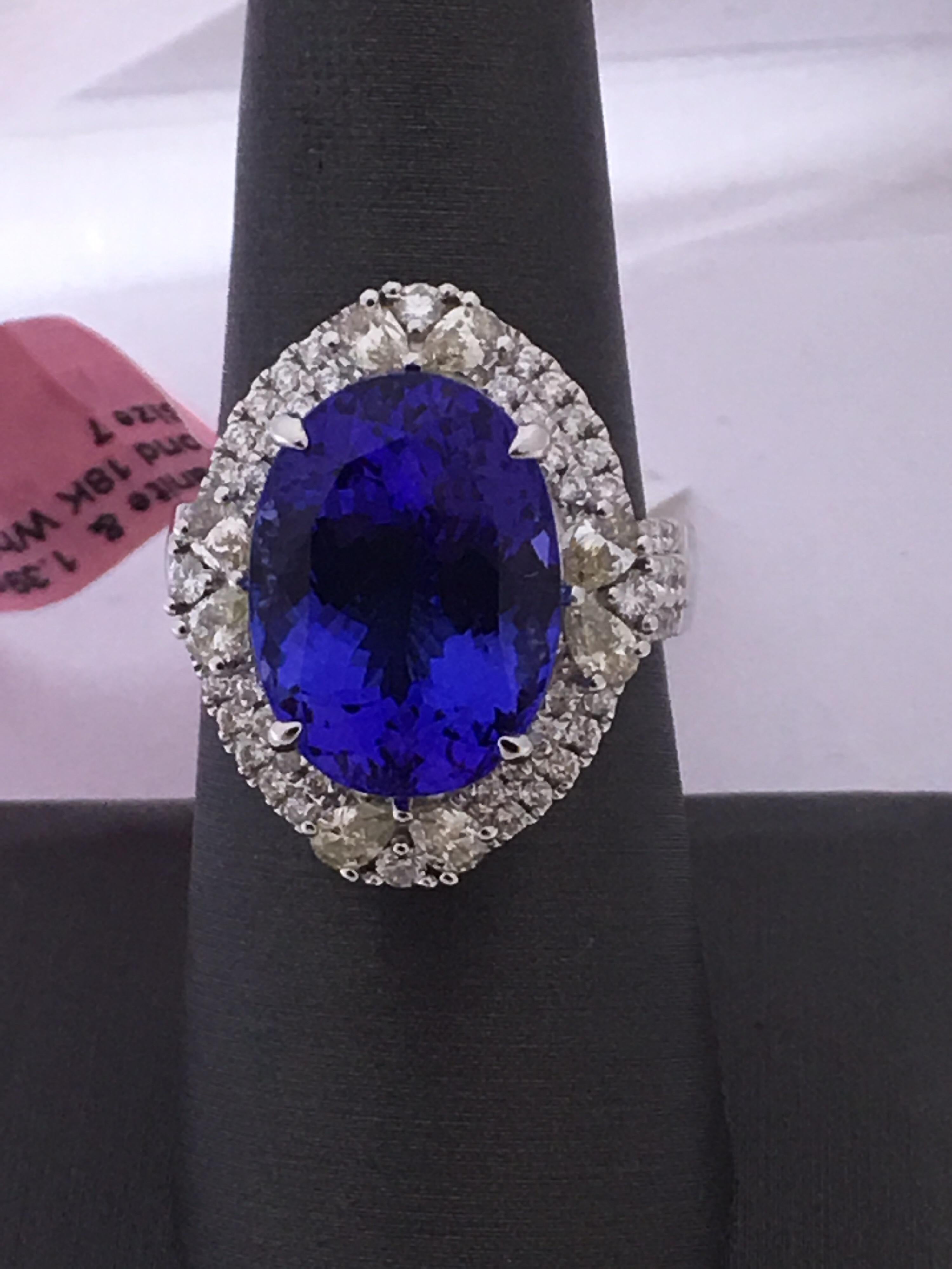 Tanzanite Diamond Cocktail Ring 1