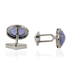 Tanzanite Diamond Cufflinks