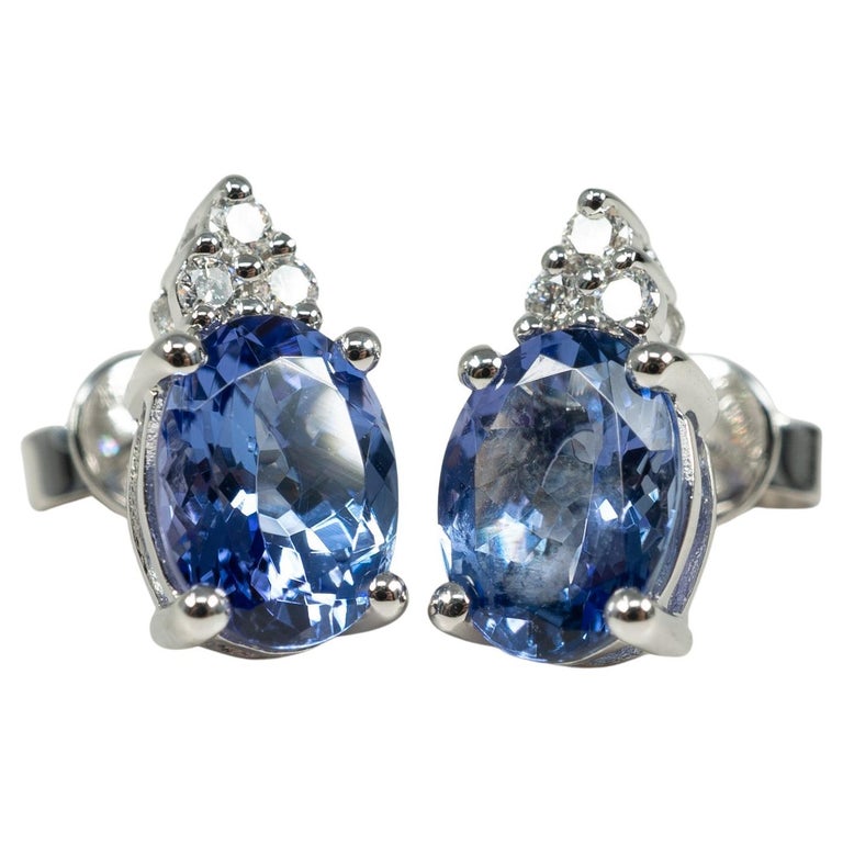 Tanzanite Diamond Earrings For Sale