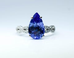 Tanzanite Diamond engagement ring 18KT gold