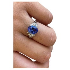Tanzanite Diamond engagement ring 18KT gold