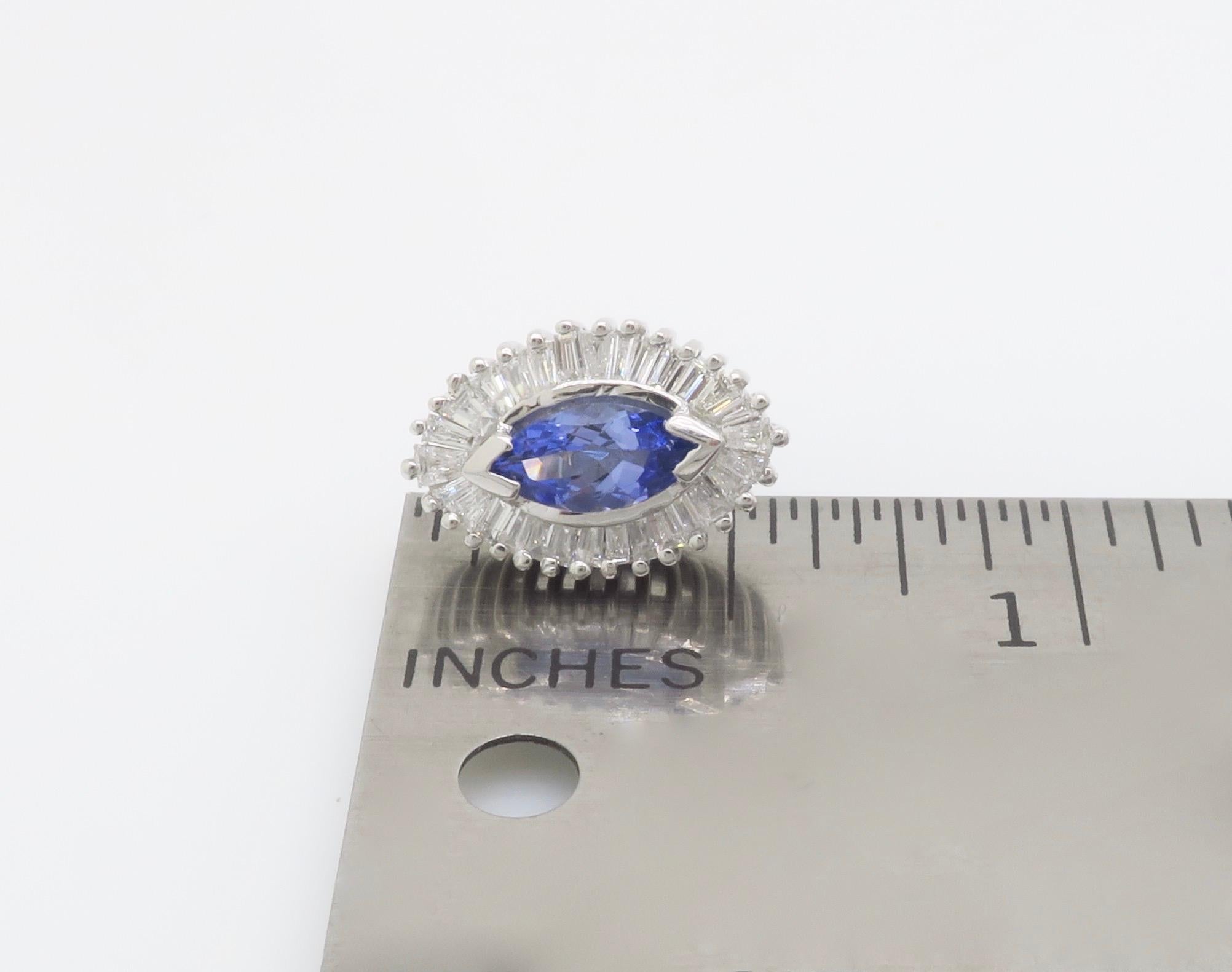 Tansanit & Diamant-Halo-Ohrstecker im Angebot 5