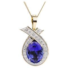 Tanzanite 
Diamond Pendant Circa 1990s