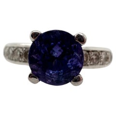 Used Tanzanite Diamond ring 14KT Stunning engagement ring 