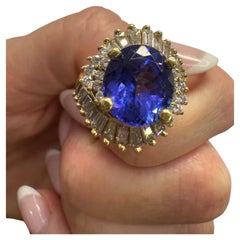 Bague Tanzanite Diamant Or 18KT
