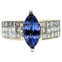 Tanzanite 
Diamond Ring in 14k yellow gold