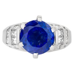 Tanzanite & Diamond Ring Set in Platinum, Aprox. 4 Carat