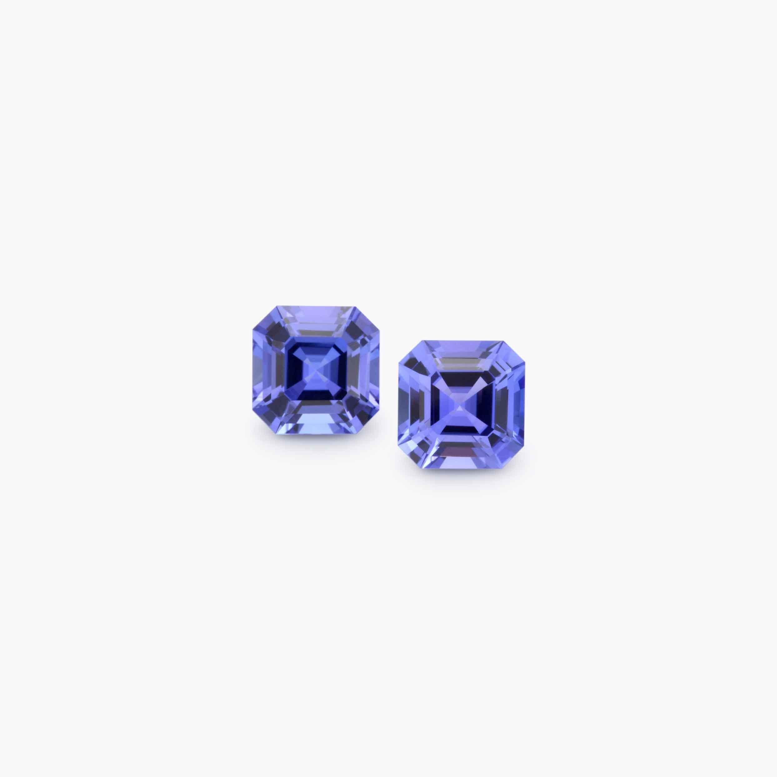 emerald cut tanzanite earrings