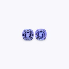 Tanzanite Earrings Loose Gemstones 4.04 Carats Unmounted Cushion