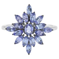 Bague fleur en tanzanite 1,63 carats