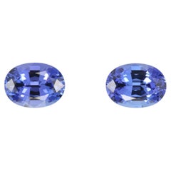 Tanzanite Gemstone Pair 10.26 Carats Oval Loose Gems