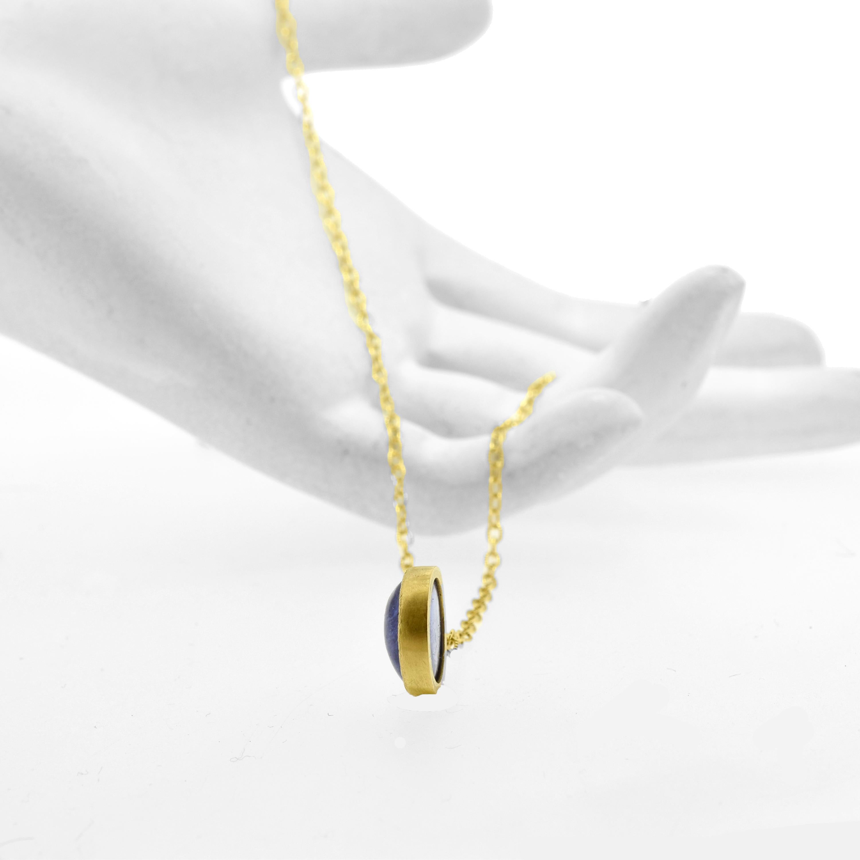 Contemporary Tanzanite Gold Choker
