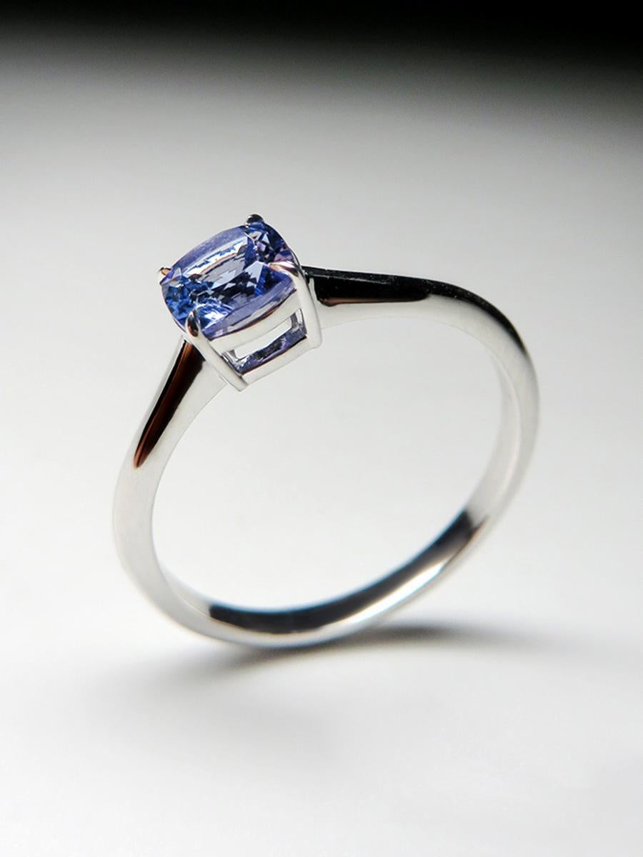 Tanzanite Bague d'or Bague de fiançailles Unisex Unisexe en vente