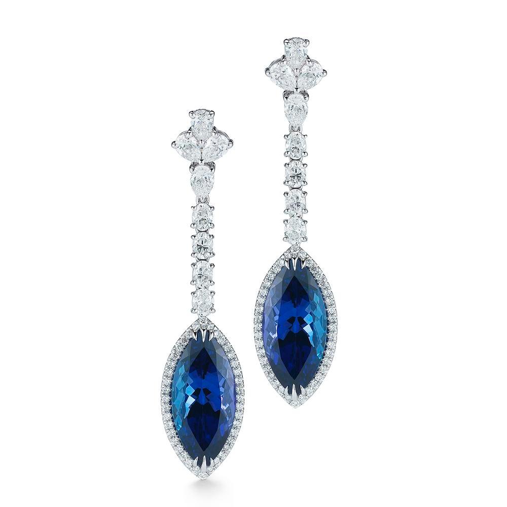 marquise tanzanite earrings