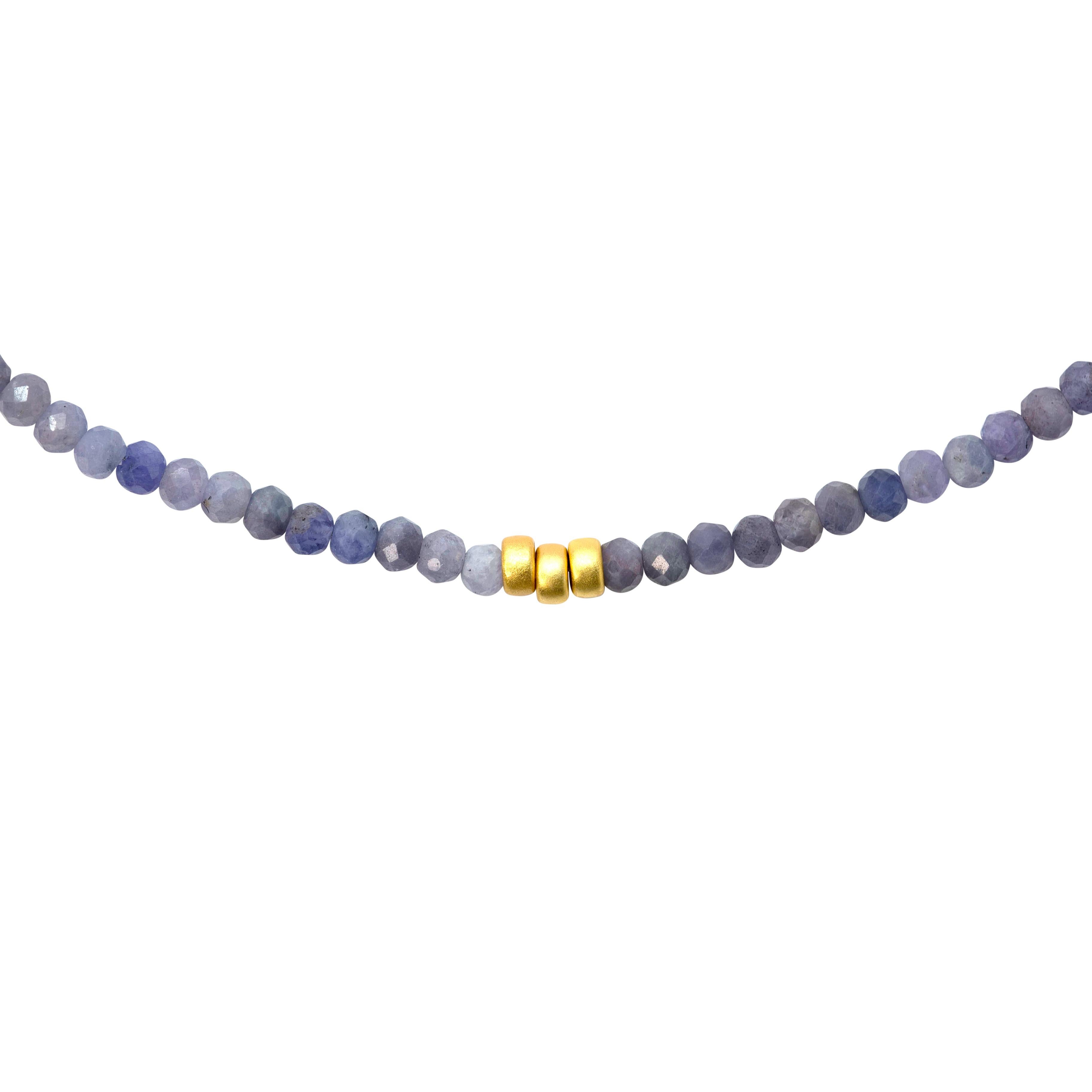 Tanzanite Necklace 14k Gold -by Bombyx House In New Condition For Sale In Westport, CT