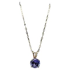 Tanzanite Necklace in 14kt Yellow Gold – 1.67ct, 18in, New