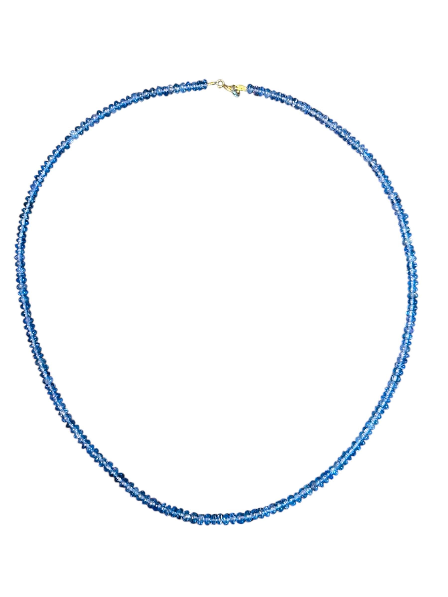 COLLANA DI TANZANITE con ORO 14k in vendita 2