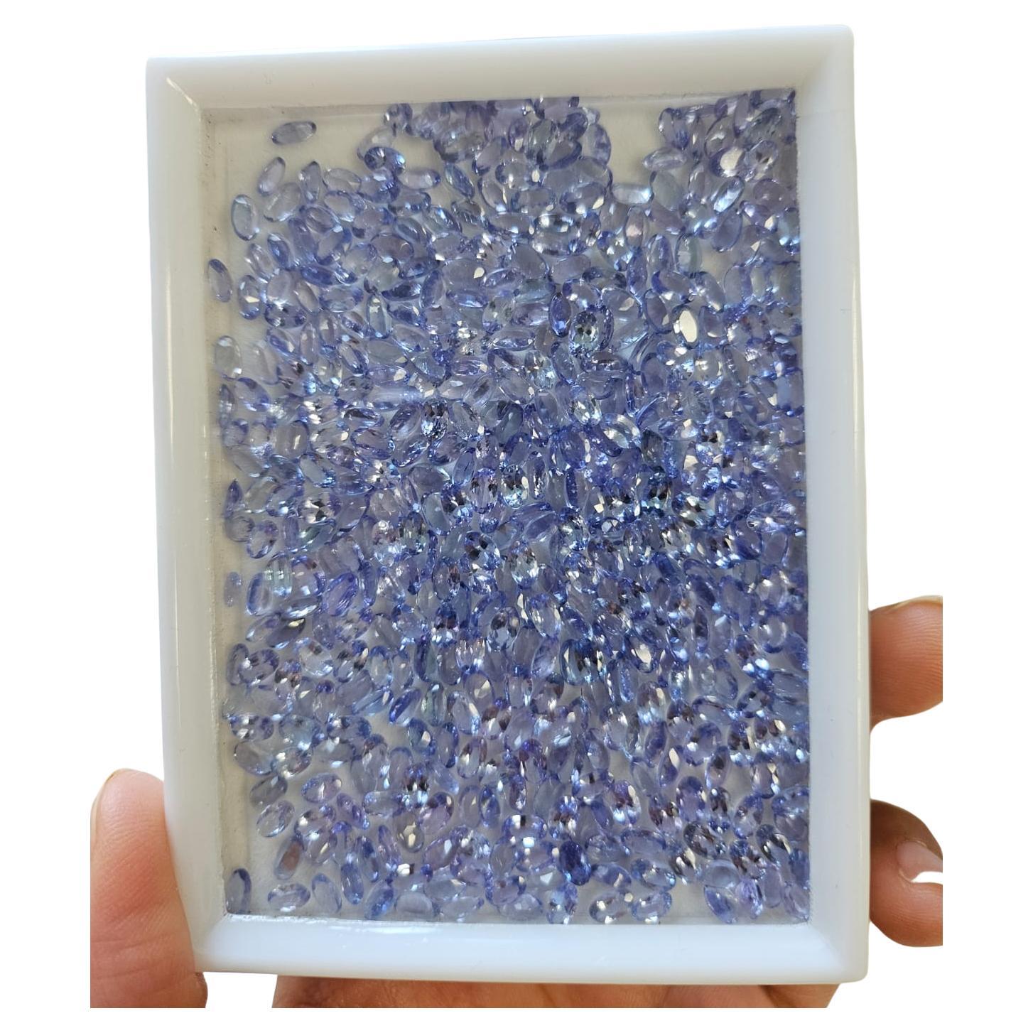 Tanzanite ovale 10 pièces, pierre précieuse non sertie, pour la fabrication en vente