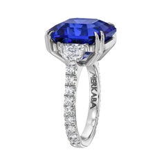 Tanzanite Ring 10.41 Carat Square Octagon