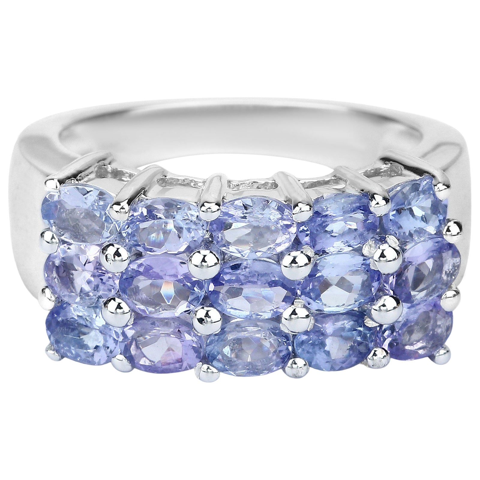 Tanzanite Ring 2.54 Carats Sterling Silver