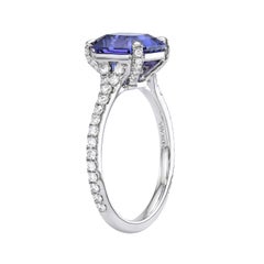 Elegant 2.64 Carat Tanzanite Platinum Ring with Diamonds – Perfect Luxury Gift