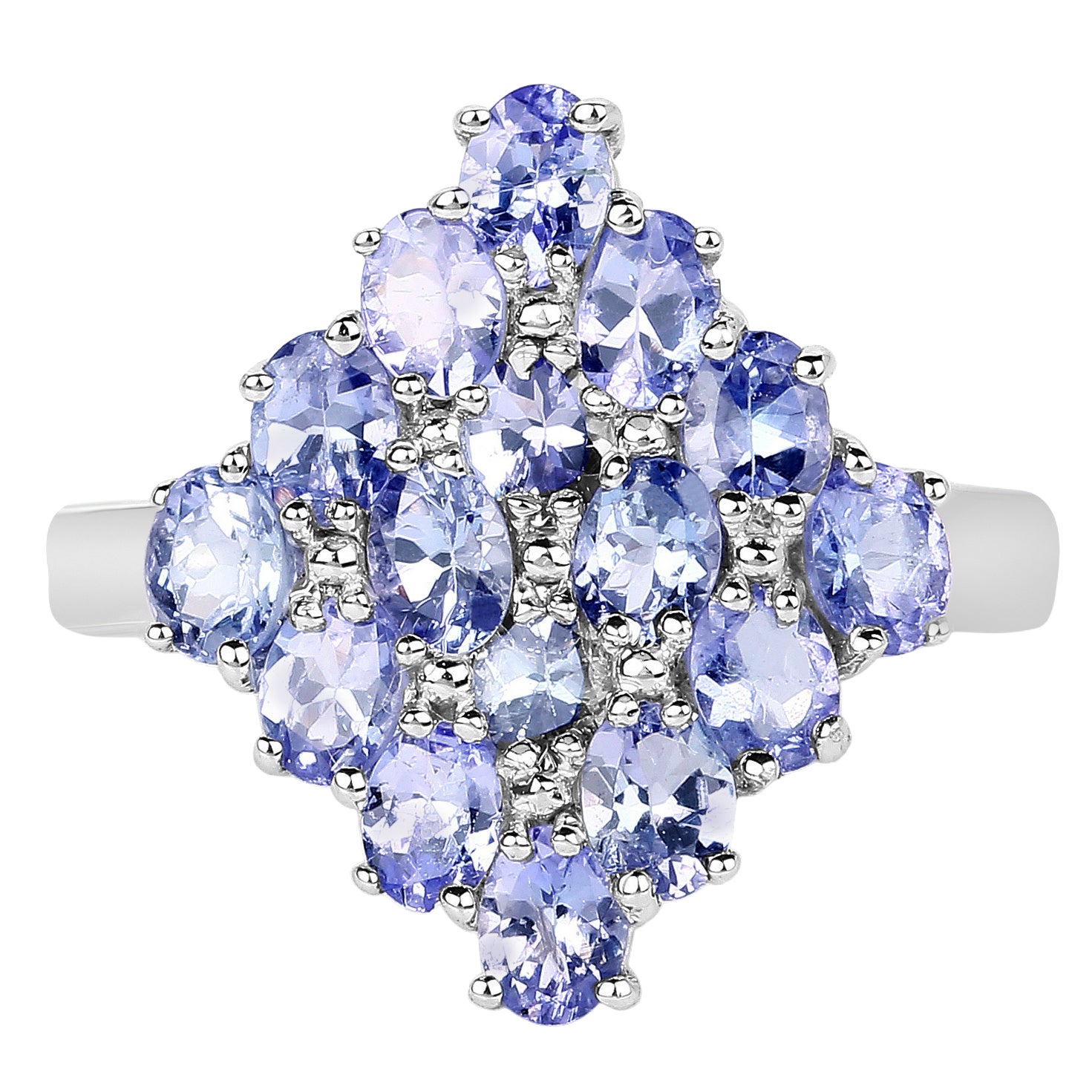 Anello con tanzanite da 2.7 carati in argento sterling