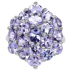 Tanzanite Ring 5.24 Carats Sterling Silver