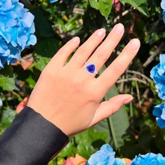 Tanzanite Ring Diamonds 4.4 Carats 14K White Gold