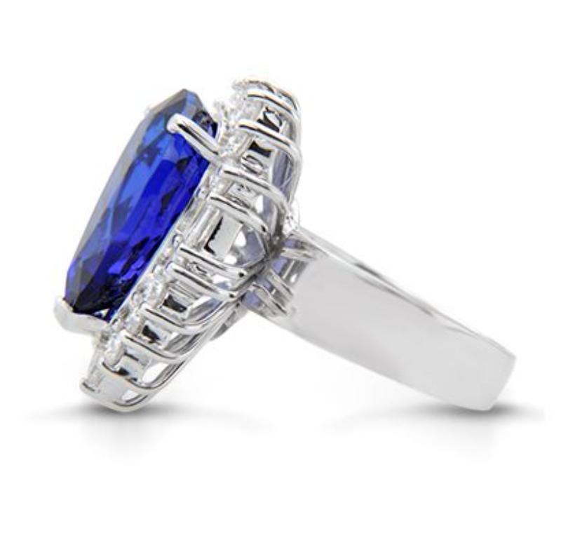 18k White Gold 14.65ct Tanzanite and 1.65ct Diamond Ring 

An astounding pear shape Tanzanite in a significant diamond setting.
Item: # 00171
Metal: 18k W
Color Weight: 14.65 ct.
Diamond Weight: 1.65 ct.