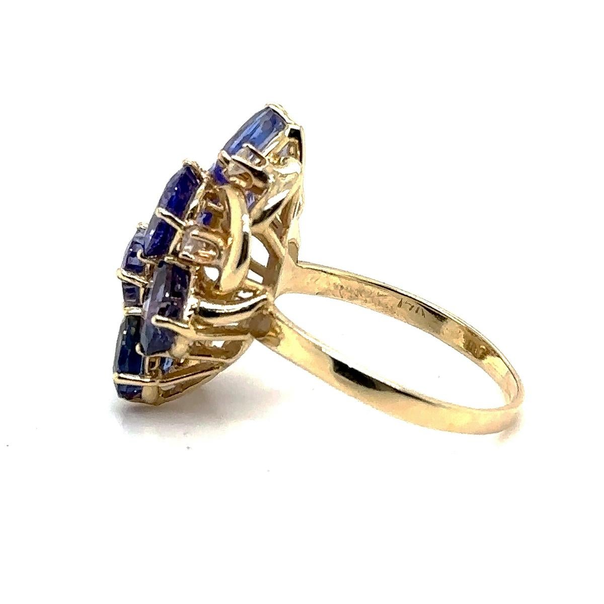 Contemporary Tanzanite Ring For Sale