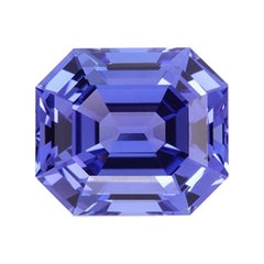 11,77 Karat Tansanit im Smaragdschliff, loser Edelstein für Ringfassung