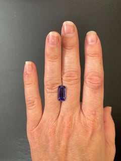 Tanzanite Ring Gem 4.69 Carat Elongated Rectangular Cushion Loose Gemstone