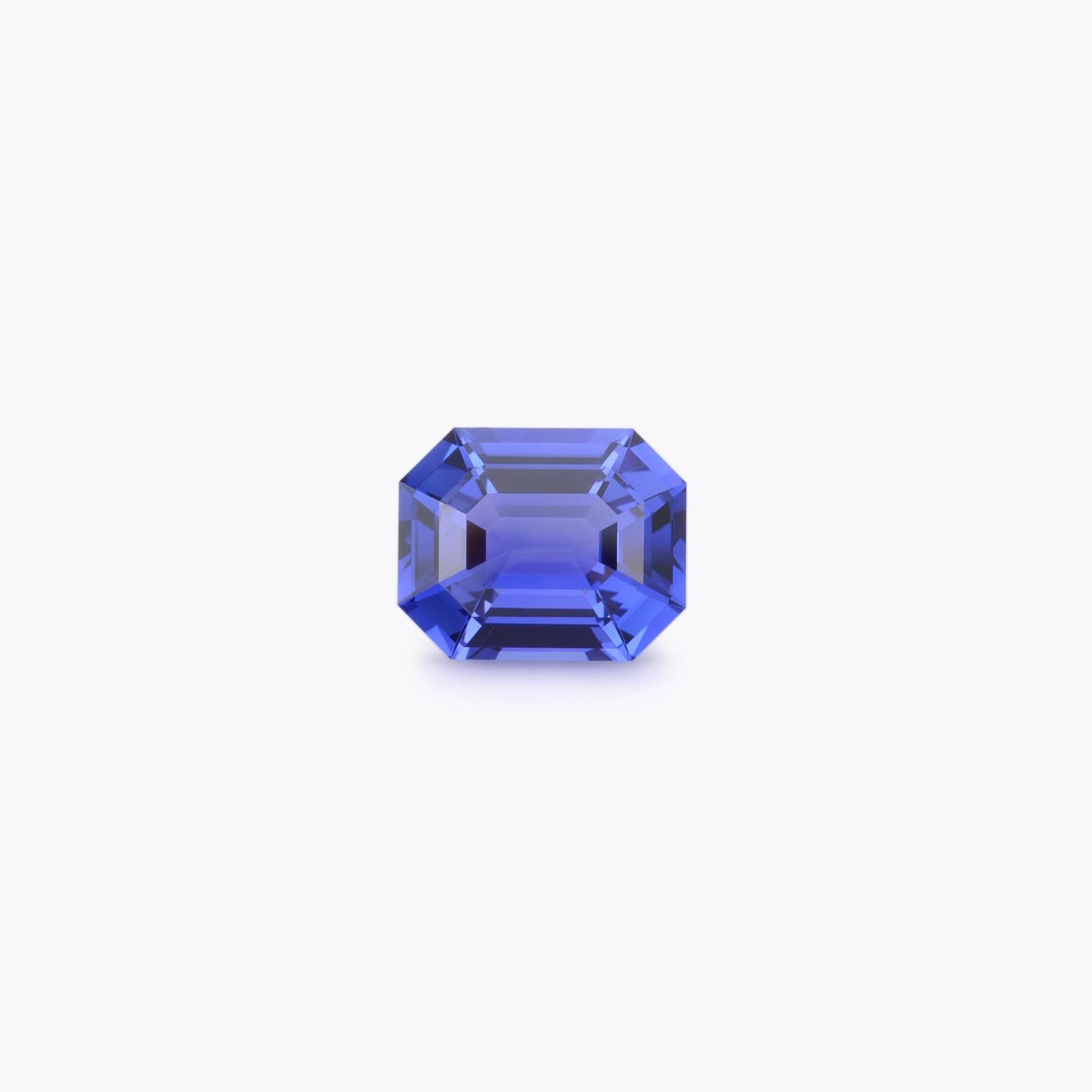 Tanzanite Ring Gem 5.84 Carat Unset Emerald Cut Loose Gemstone In New Condition In Beverly Hills, CA