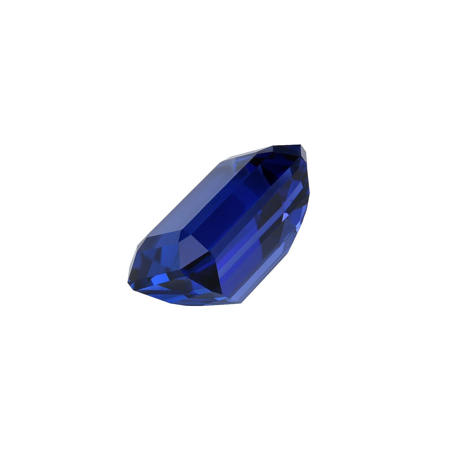 Contemporary Tanzanite Ring Gem 6.37 Carat Emerald Cut Unmounted Loose Gemstone